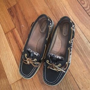 Cheetah print sperrys