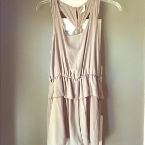 Taupe Ruffle Romper