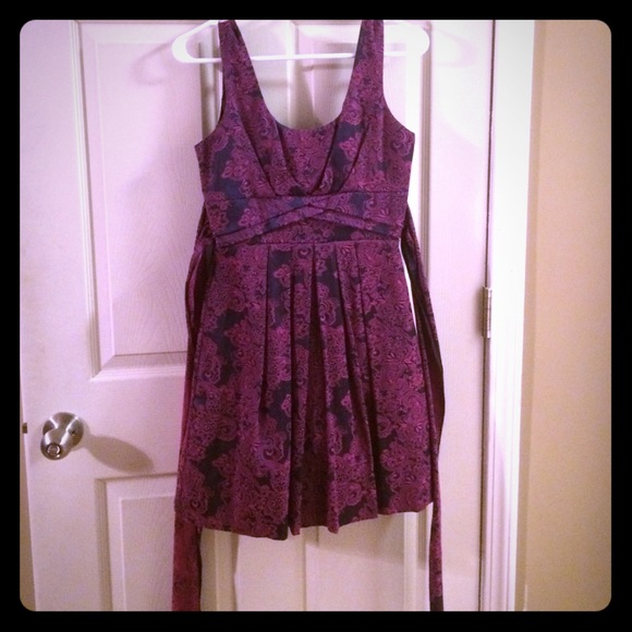 Patterned Plum dress