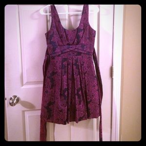 Patterned Plum dress
