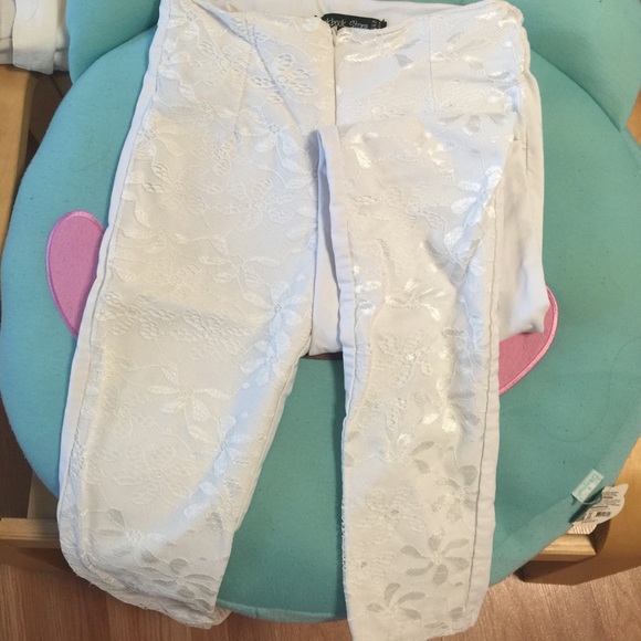 Daisy high waisted white pants