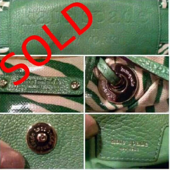 *SOLD* Kate Spade Small Green Zebra Print Purse - Picture 1 of 4