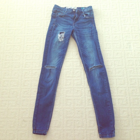 Denim Ripped Skinny Jeans