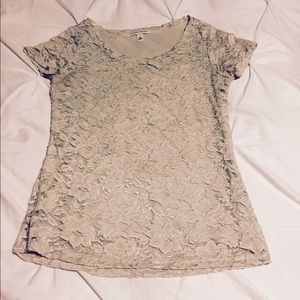 SOLD in Bundle....Banana Republic Flower Lace Top