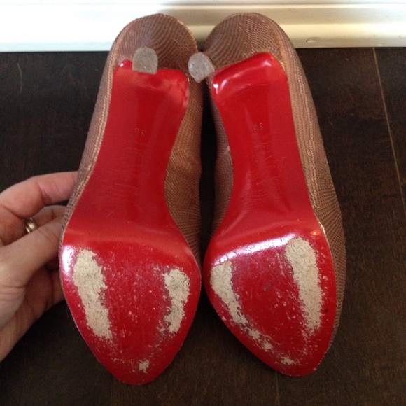 Rose gold sequin Very Prive open toe platform pump - Picture 3 of 4