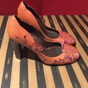 Apepazza Pumps with Fun Floral Pattern