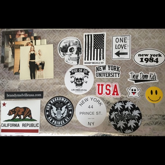 5 Postcards and 15 Stickers Brandy Melville  😊