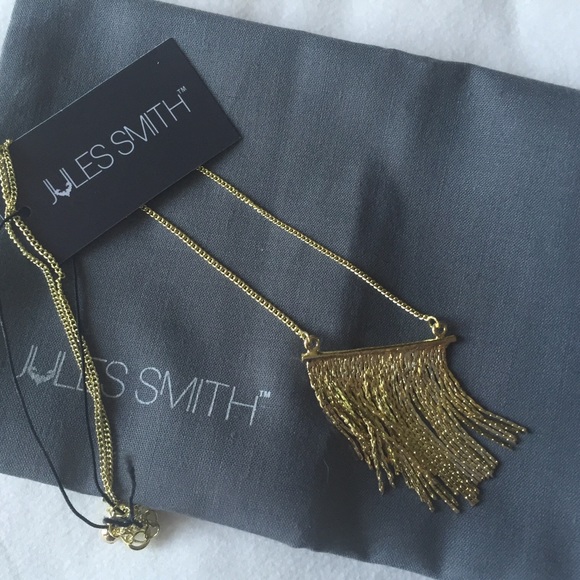 NWT Jules Smith Bar Fringe Necklace - Picture 4 of 4