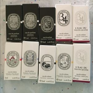 Lot of 10 DIPTYQUE 2ml.