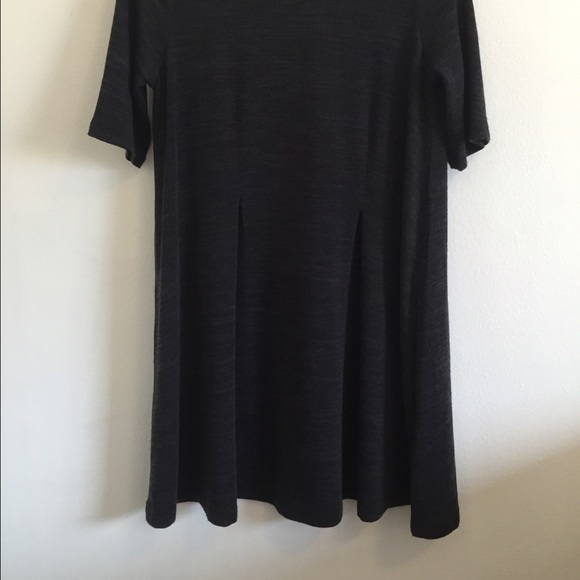 Soft Navy Pleated Waist Boxy Shift Dress - Picture 4 of 4