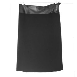 Little Black Skirt With a Touch of Faux Leather