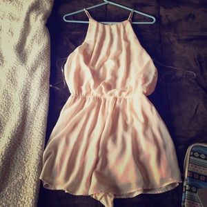 Light pink romper.