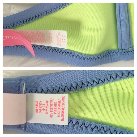 VS The Surf Flirt Bandeau Colorblock Bikini Top - Picture 4 of 4