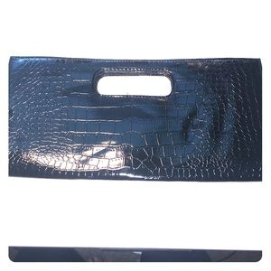 Black "alligator" clutch