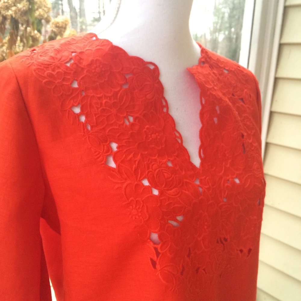Coral linen top - Picture 2 of 5