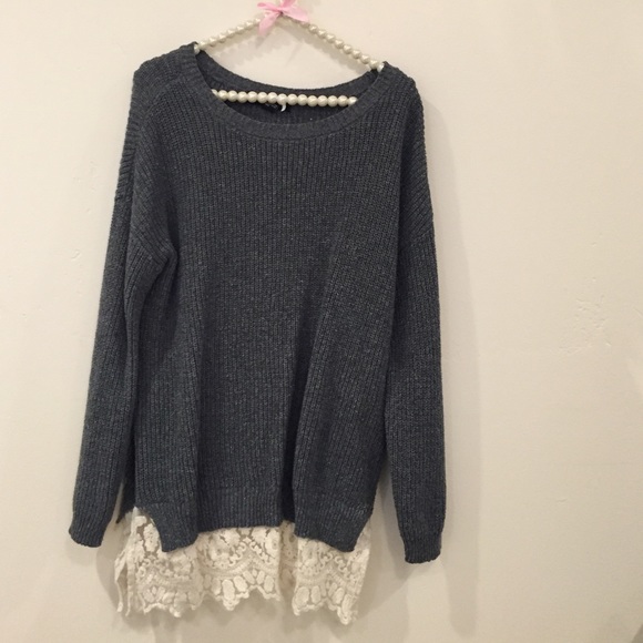 Gray sweater dress