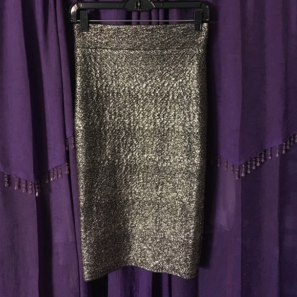 Silver Sparkle Midi Skirt ✨