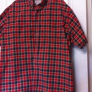 Men's short sleeve stripped shirt- long