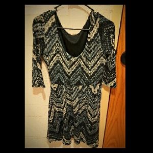 Blue patterned dress