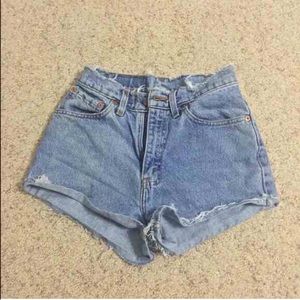 Levi's high waisted cheeky shorts