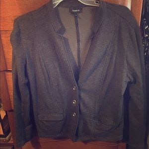 Torrid Grey Cotton Blazer