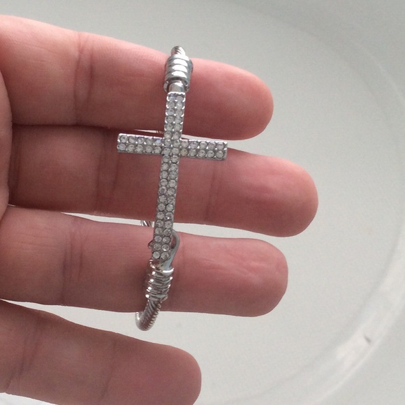 Jewelry - Silver over plated cross bracelet- last one