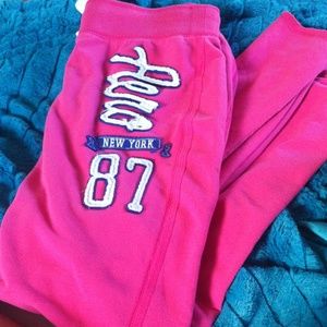 Hot pink Aeropostal sweatpants