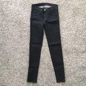 Rag & bone charcoal high waisted stretch jeans