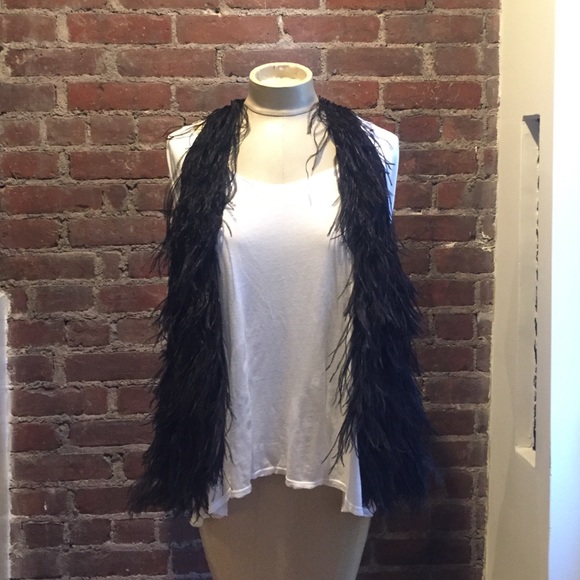 Elizabeth and James feather vest