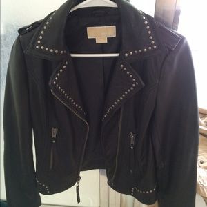 Michael Kors studded leather jacket