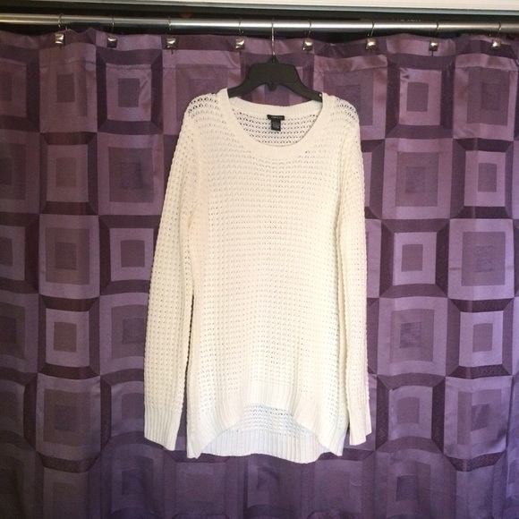 Long White Knitted Sweater from Rue 21