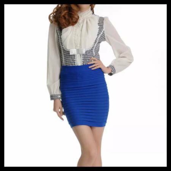Blue Bodycon Skirt