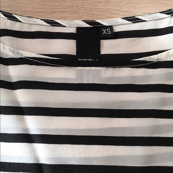 Tt Collection Striped Silk Peplum Shirt - Picture 2 of 4