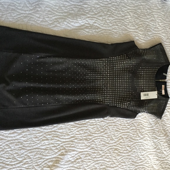 NWT Rebecca Taylor grey dress w/ metal studs