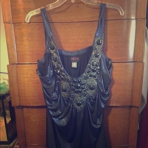 Torrid Blue Metallic Blouse