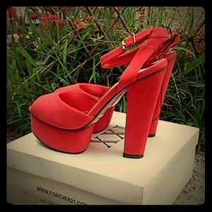 Forever21. Coral heels