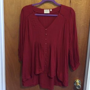 Red Peasant Top