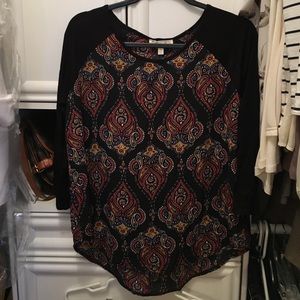 NWT Pink Rose Top w/ Paisley Design