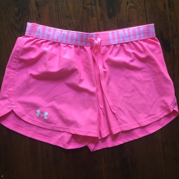 Small pink under armour shorts