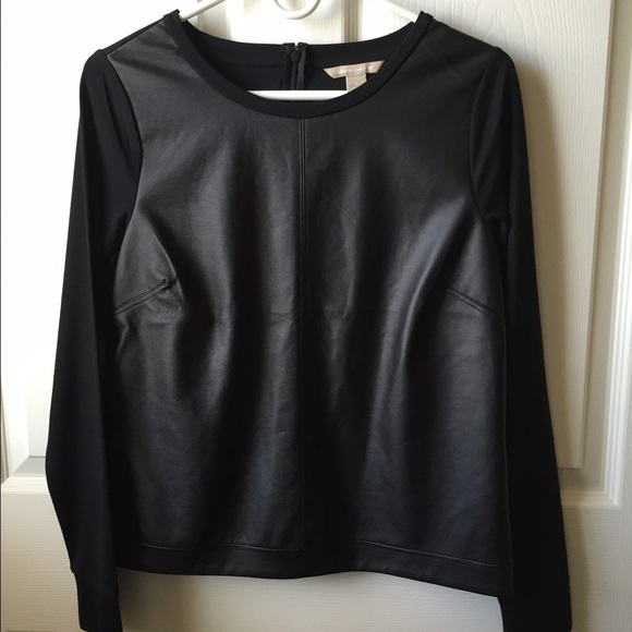 Banana Republic faux leather front top