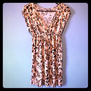 Cream Leopard Print Dress