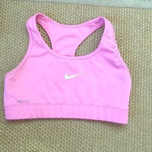 Pink nike sports bra dri-fit