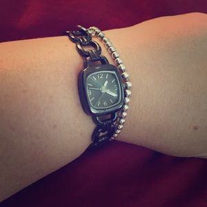 Pewter color bravely watch