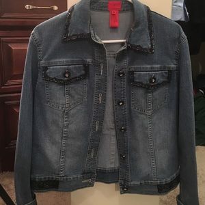 V Cristina jean jacket