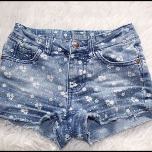 floral denim shorts