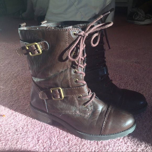 Brown Combat Boots