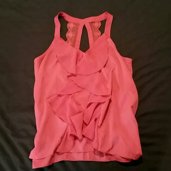 Salmon racerback blouse