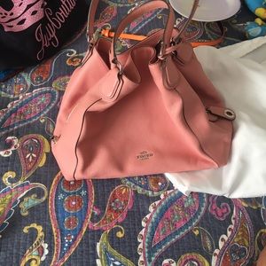 Authentic Coach Baby Pink Purse .