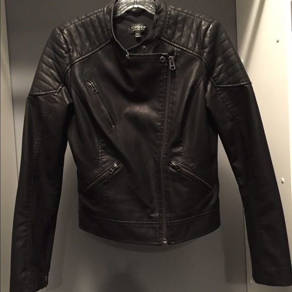 topshop vegan leather jacket