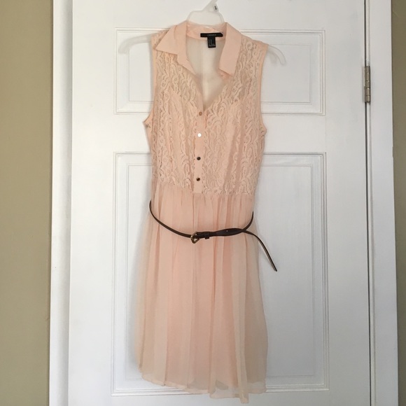 Forever 21 blush dress with belt